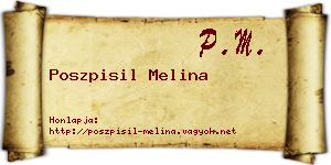Poszpisil Melina névjegykártya